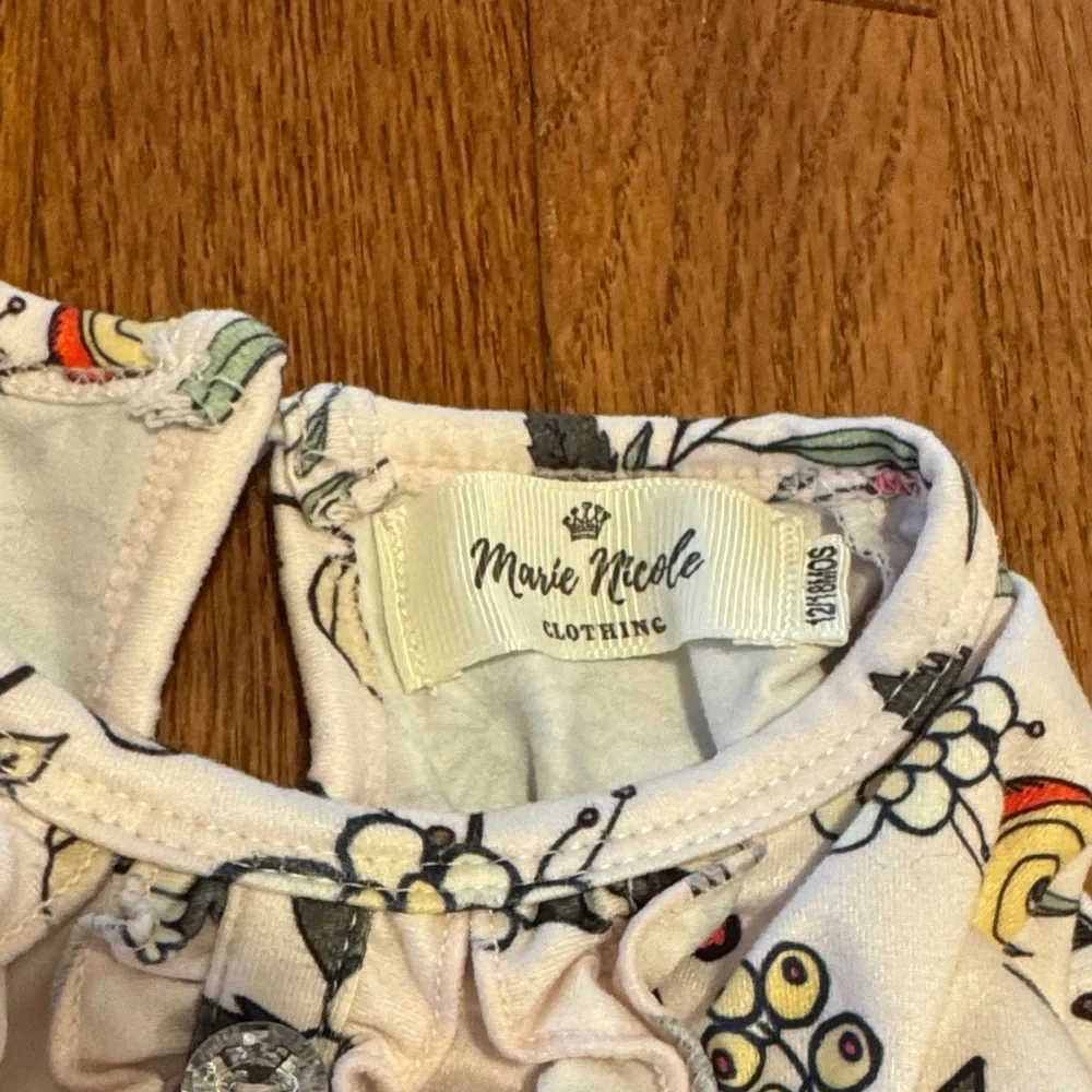 Marie Nicole Floral Baby Dress - Multicolor retro print size 12-18 months